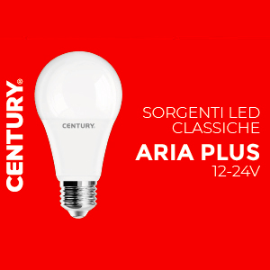 CENTURY CENTURY LAMPADINA LAMPADA CLASSICA LED ARIA PLUS GOCCIA 24W E27  4000K ARP-242740